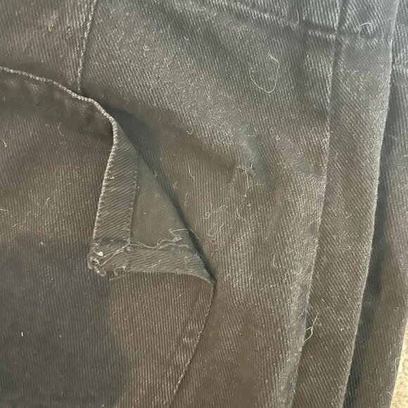 Black Midi Denim Skirt With Cutout Details - Picture 7 of 7